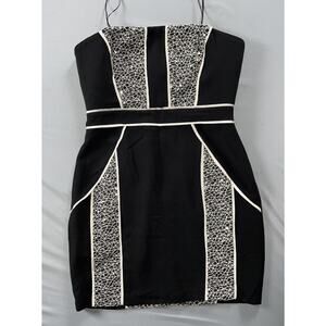 Max & Cleo Sequins Hailey Woven Strapless Mini Dress Size 12 NWT $168